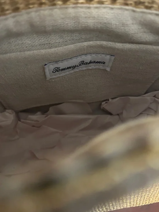 Tommy Bahama Bamboo Handle Raffia Fringe Crossbody Bag Luxe Resort Boho Beach - Picture 10 of 10